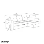 مبل ال تخت خواب شو آرتمیس - Image 3