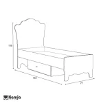 Helia teenage single bed vector