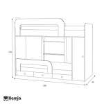 تخت دو طبقه چند منظوره مهتا - Image 4