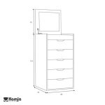 میز آرایش و آینه رابین - Image 6