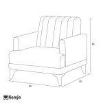 مبل یک نفره لیزا - Image 3