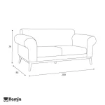 مبل دو نفره ساوانا - Image 6