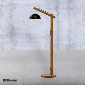 Standing wooden lampshade