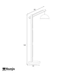 Standing wooden lampshade vector