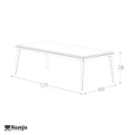 میز جلو مبلی 60×120 روشا - Image 3