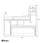 تخت دو طبقه آوا - Image 3
