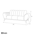 مبل سه نفره اریکا - Image 3
