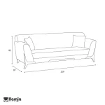 مبل سه نفره آدینا - Image 3