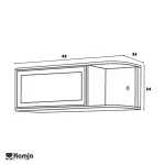 شلف کناری 95 با در MDF - Image 2