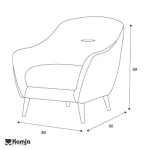 مبل یک نفره آدورا - Image 3