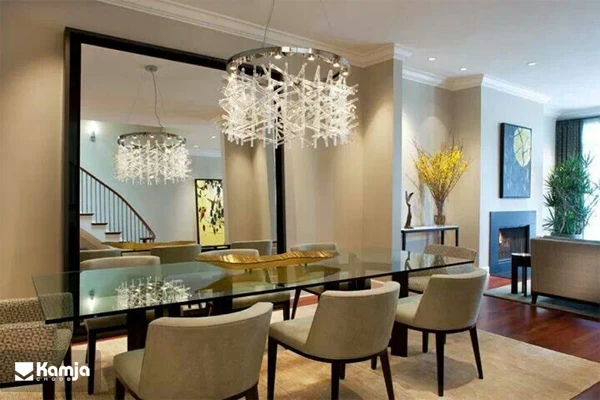 Glass dining table