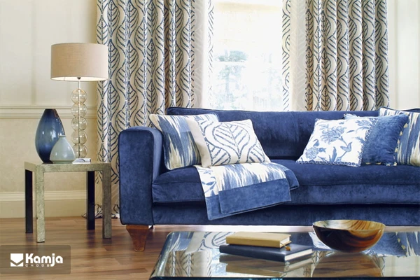 blue sofa
