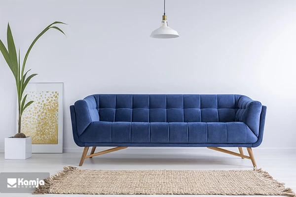blue three-seater furniture life style