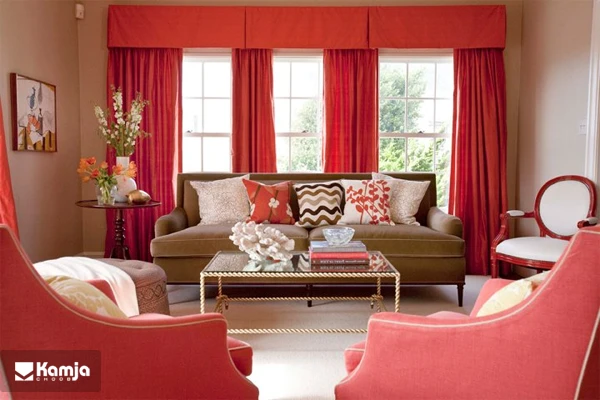 red sofa