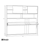 تخت یک نفره تاشو افقی با میز تحریر رابین - Image 5