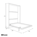 V2 folding double bed 140