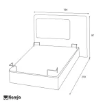 تخت یک نفره آمیتیس ۱۲۰ بدون چراغ خواب - Image 4