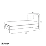 تخت یک نفره دیاموند - Image 4