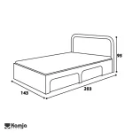 تخت دو نفره وارش (چهار کشو) - Image 3