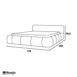 Lavan double bed 140 vector