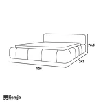 Lavan single bed 90 vector