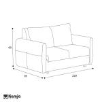 Double sofa 200 Arta vector